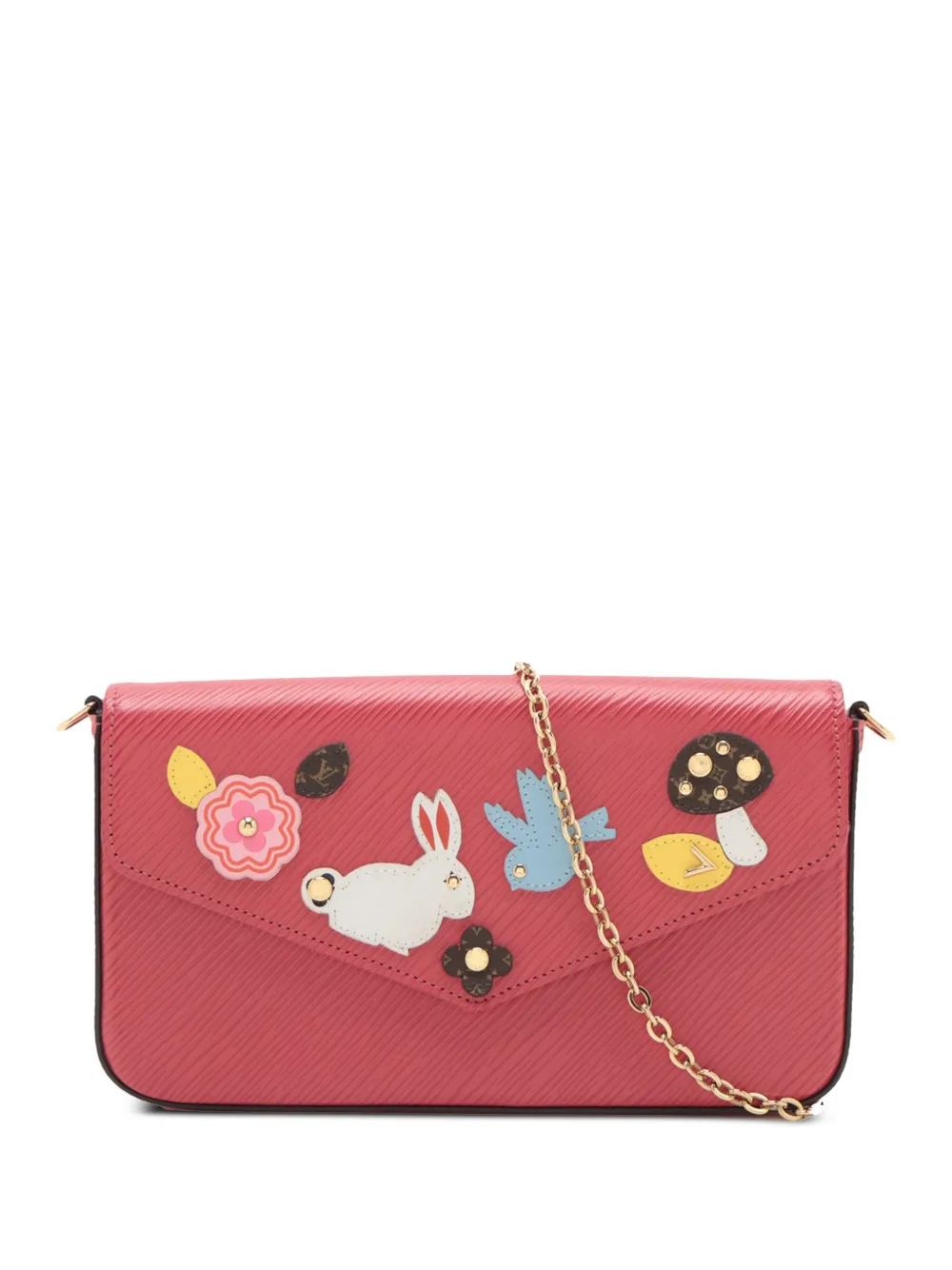 Louis Vuitton Pre-Owned 2018 エピ ポシェット フェリシー パッチワーク ショルダーバッグ - ピンク Louis Vuitton Pre-Owned 2018 エピ ポシェット フェリシー パッチワーク ショルダーバッグ - ピンク