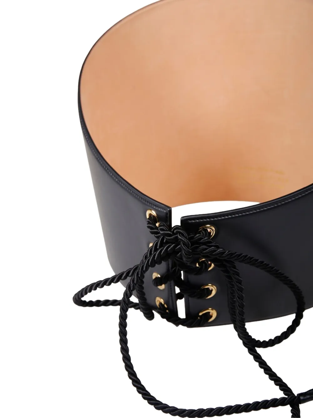 Amato Daniele Eyelet Lace-up Belt In Black