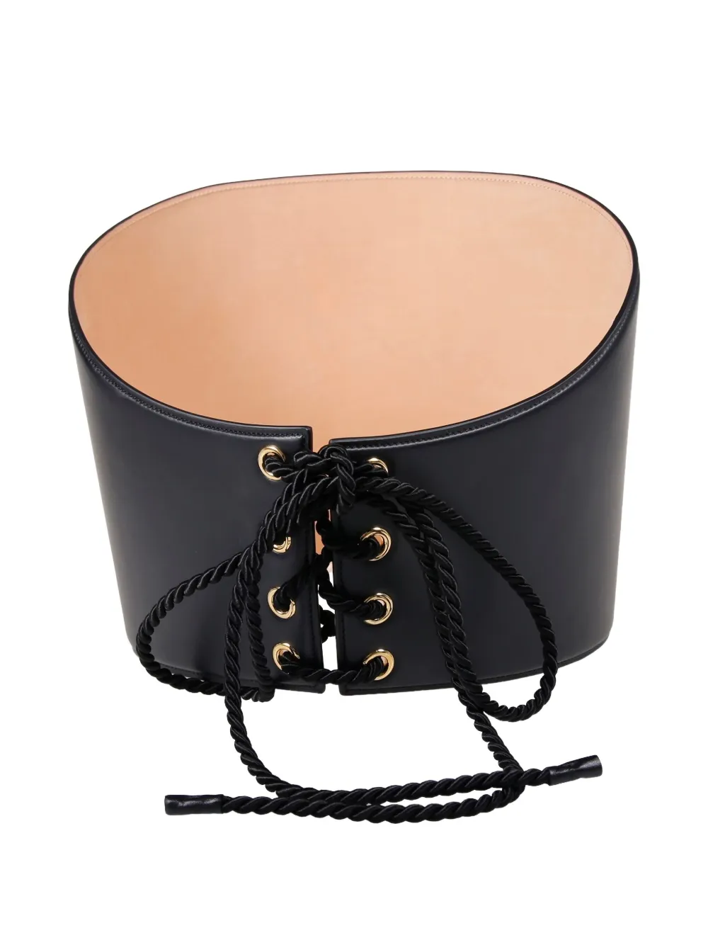 Amato Daniele Eyelet Lace-up Belt In Black