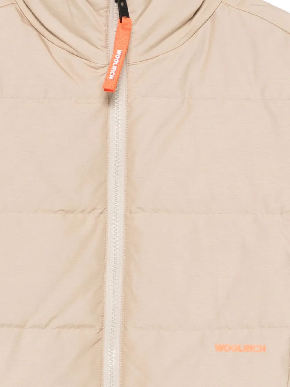 Woolrich Kids Donsjack met logo Beige