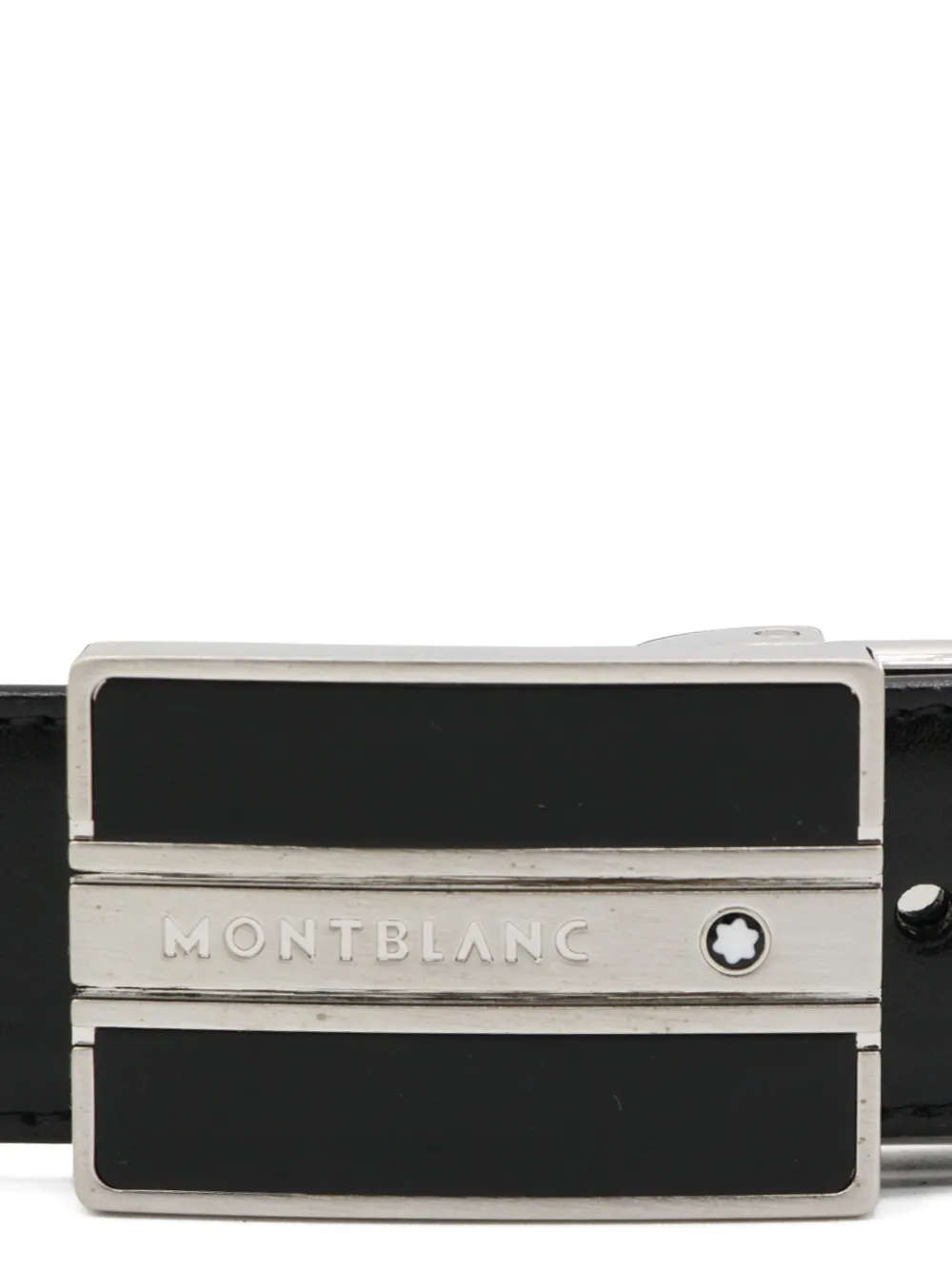 Montblanc rectangular-buckle belt - Zwart