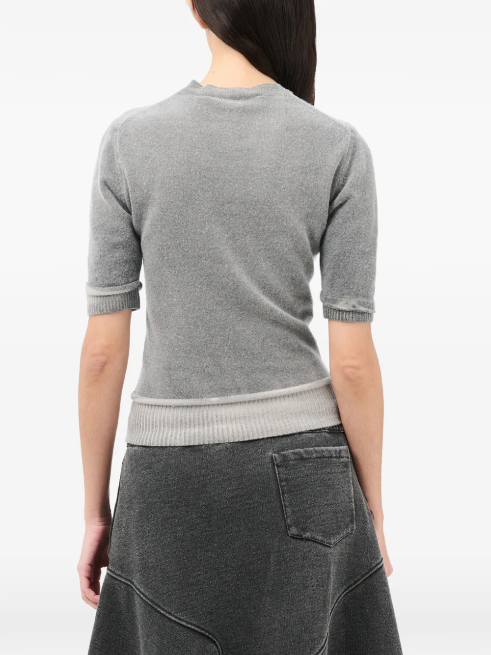 OUR LEGACY T-shirt met geribbelde details Grijs