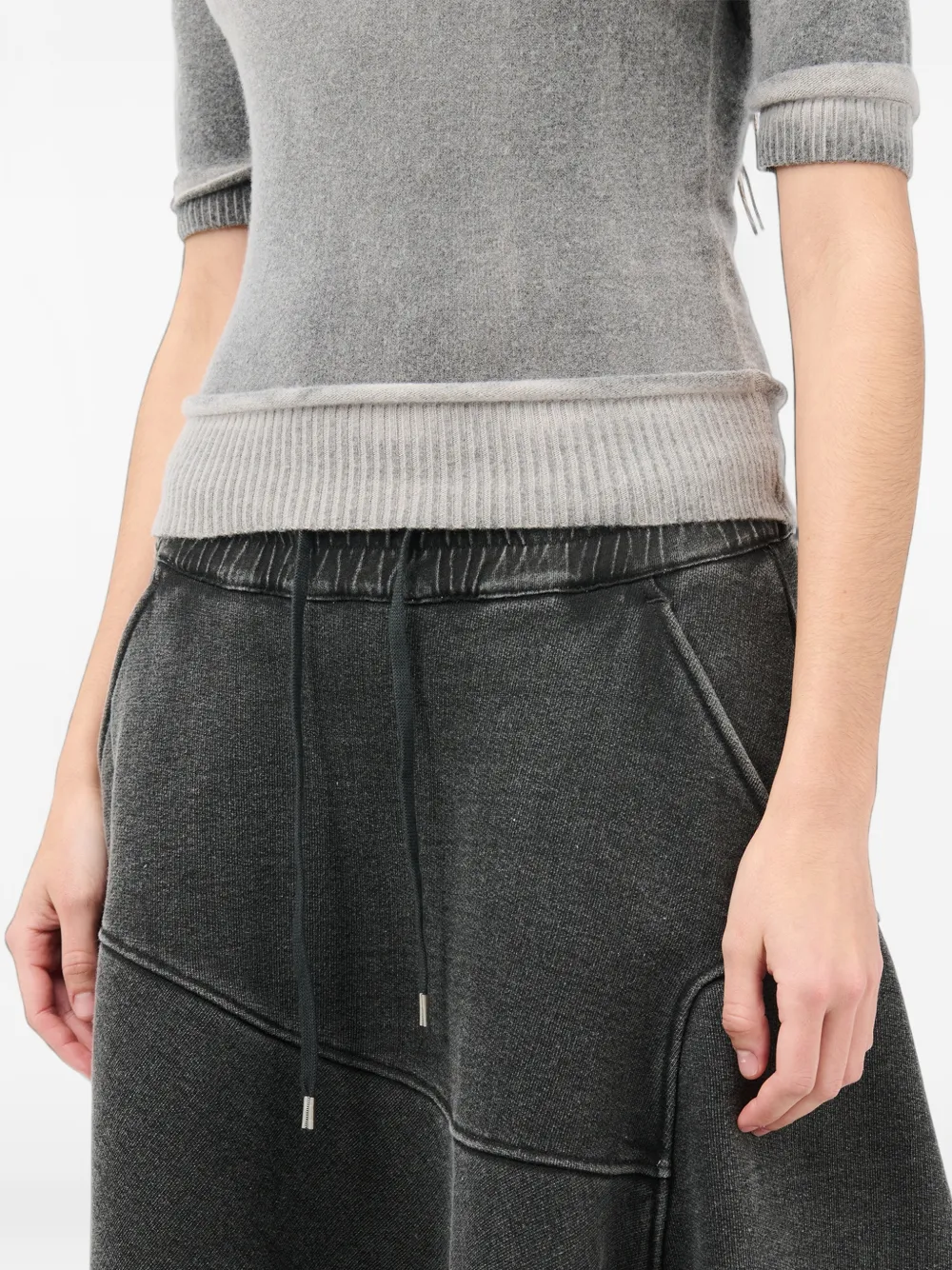 OUR LEGACY T-shirt met geribbelde details Grijs