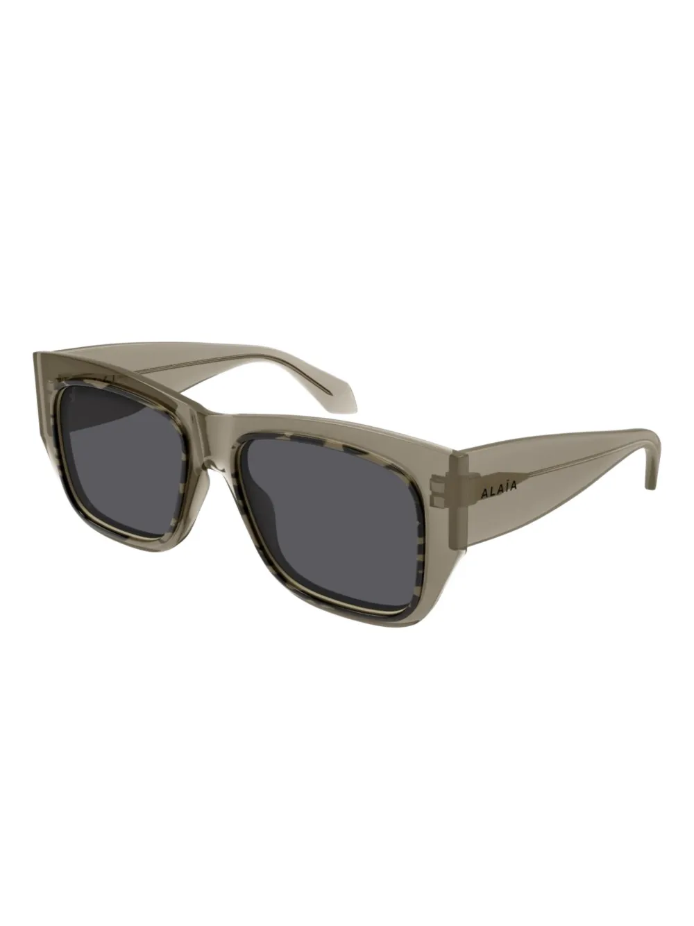 Alaia Eyewear Zonnebril met rechthoekig montuur Bruin
