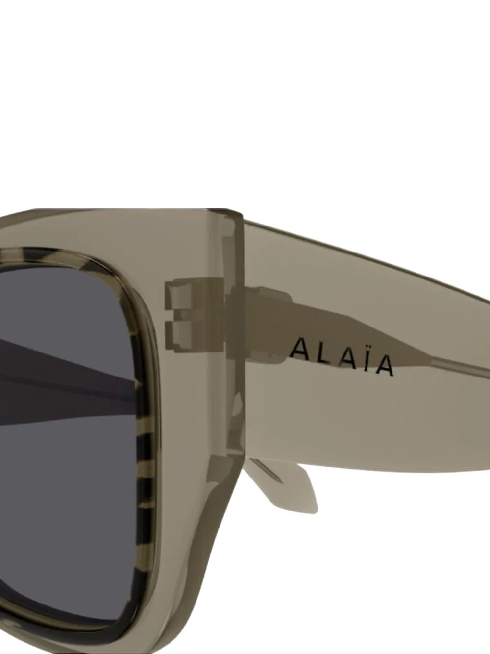 Alaia Eyewear Zonnebril met rechthoekig montuur Bruin