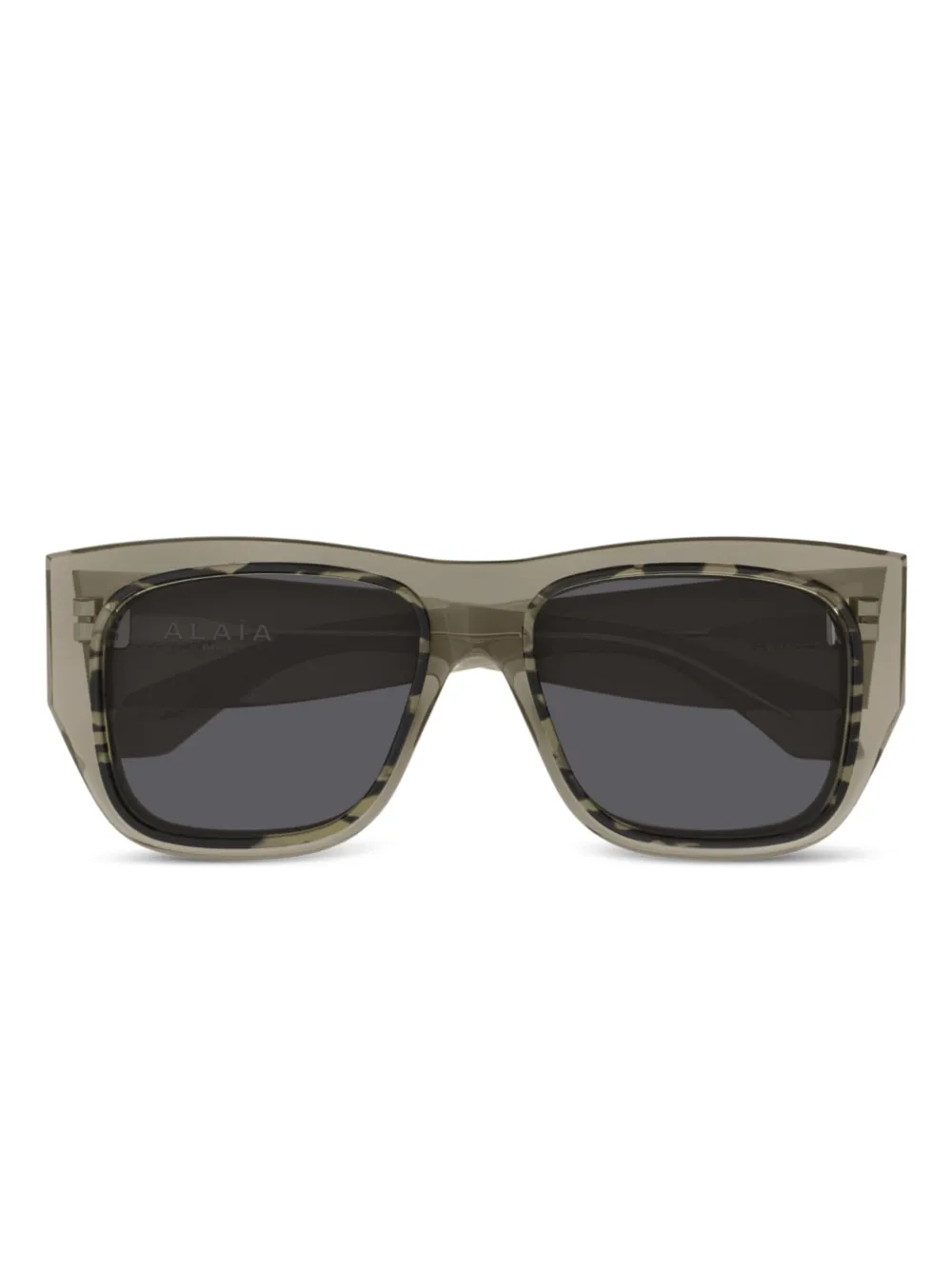 Alaia Eyewear Zonnebril met rechthoekig montuur Bruin