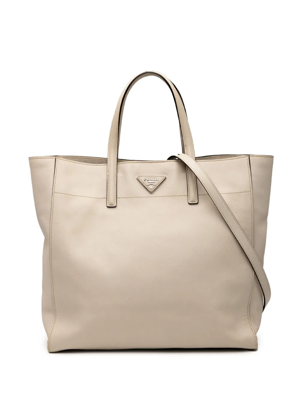 Prada Pre-Owned 2010-2025 Saffiano Soft Shopping Tote satchel | Brown | Image 1