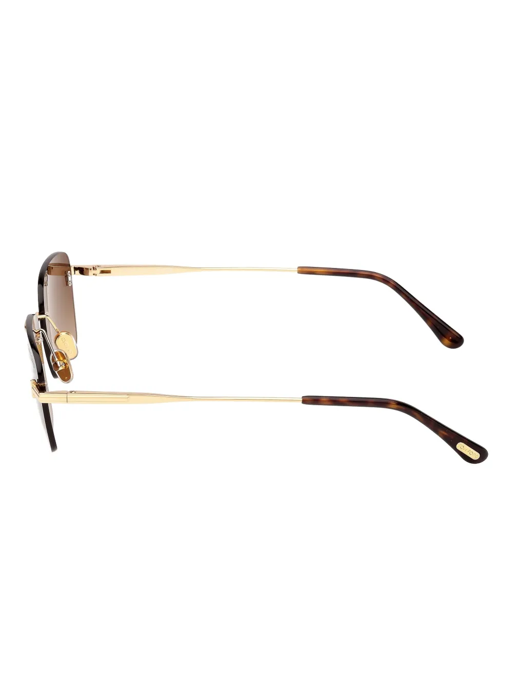 TOM FORD Eyewear Zonnebril met randloos vierkant montuur Goud