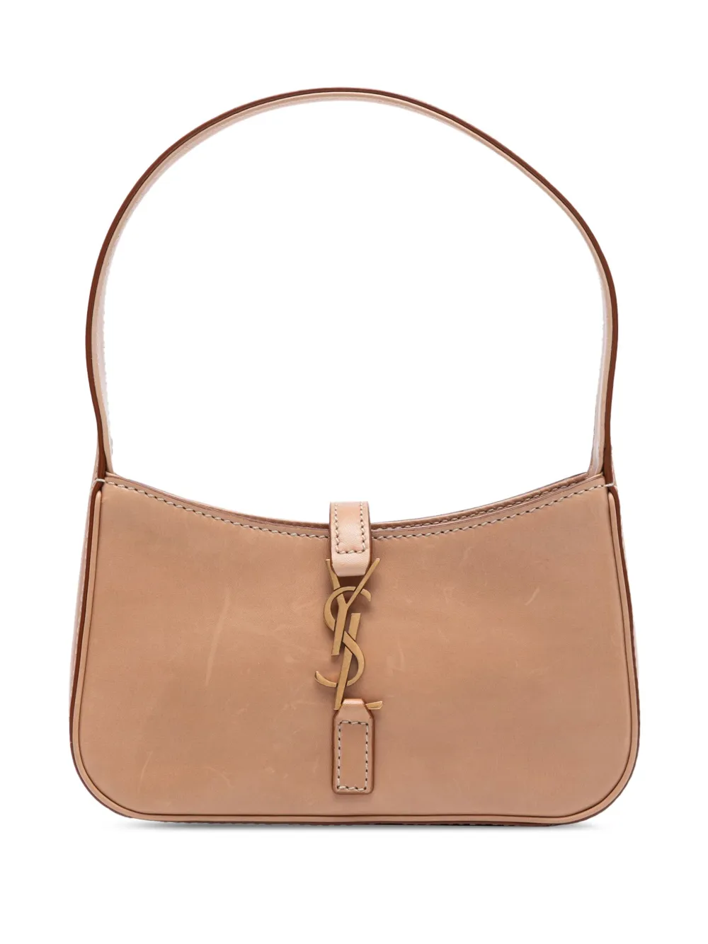 Saint Laurent Pre-Owned bolsa de hombro Le 5 a 7 Hobo mini de piel de becerro suave 2022 | marrón | Image 1