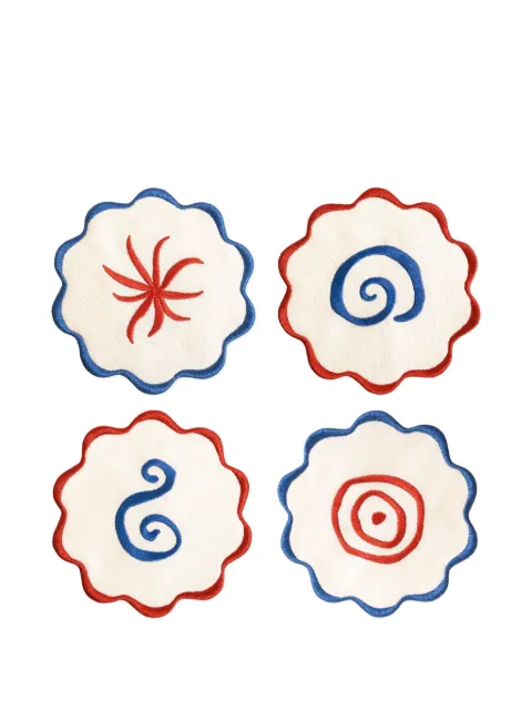 OCTAEVO scalloped coasters (set of four) 