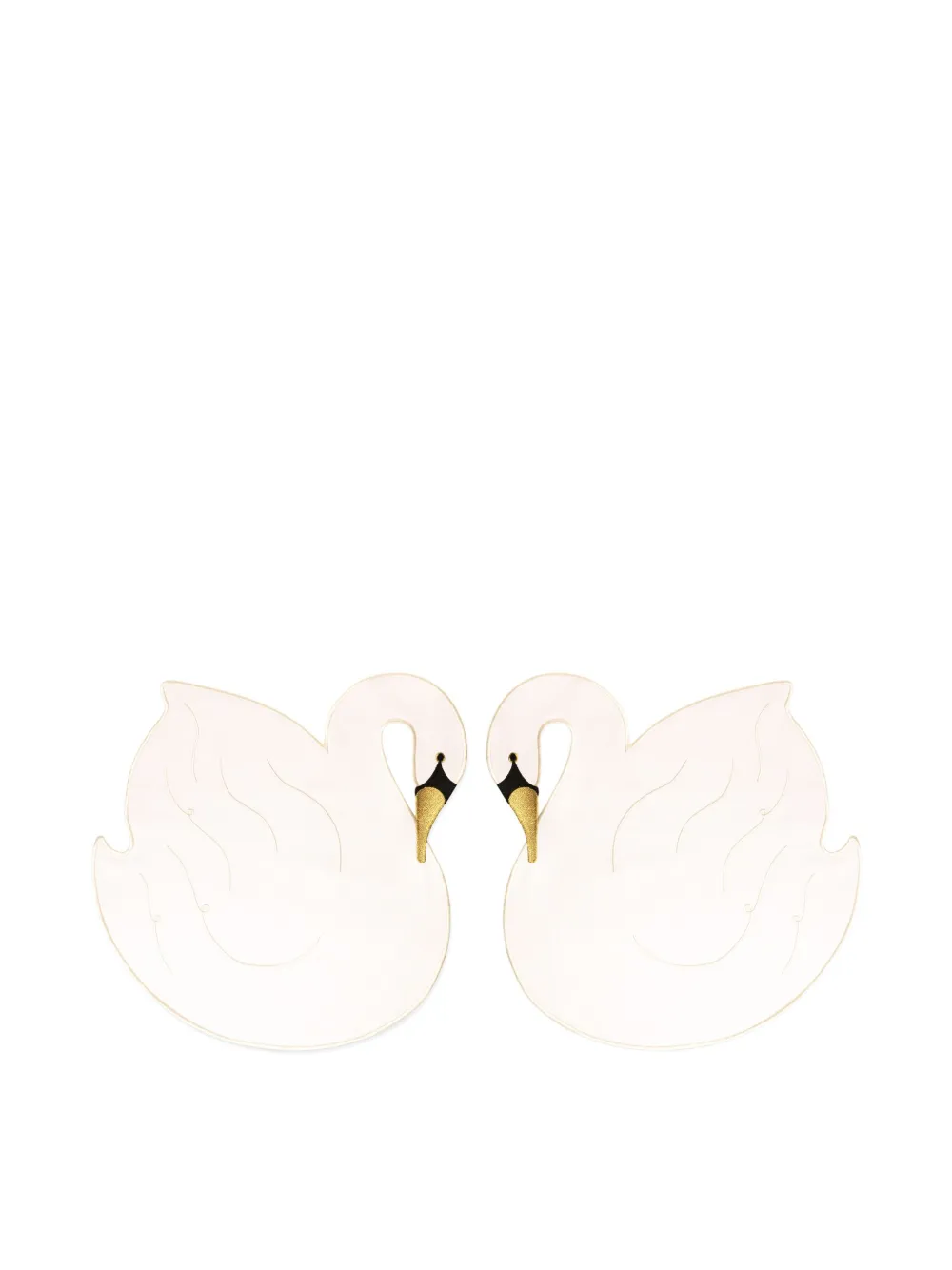OCTAEVO swan embroidered placemat (set of two) | White | Image 1