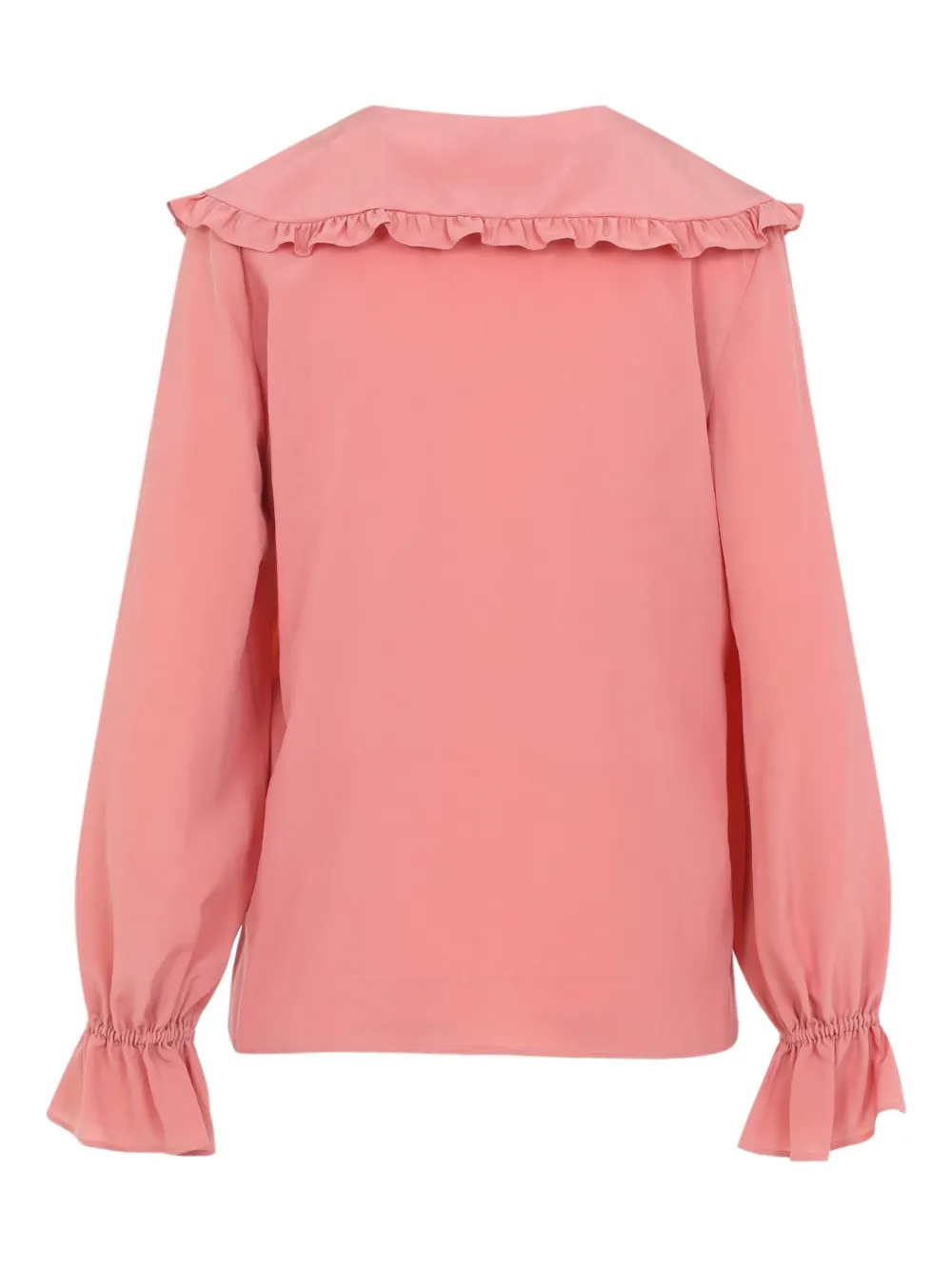 Chloé ruffled button silk top - Roze