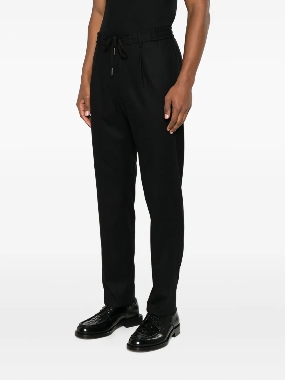 Tagliatore P-newman Drawstring Trousers In Black