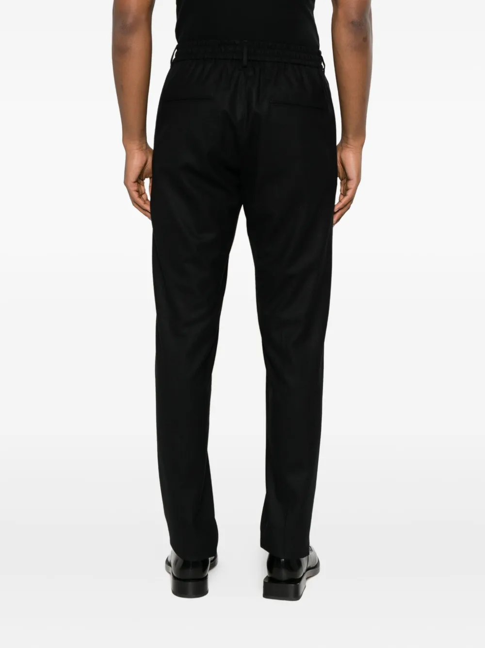 Tagliatore P-newman Drawstring Trousers In Black