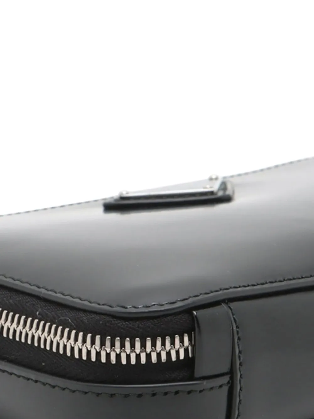 PRADA Pre-owned 2013-2025 Brushed Leather Brique Crossbody Bag In Black