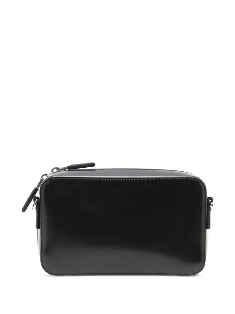 PRADA Pre-owned 2013-2025 Brushed Leather Brique Crossbody Bag In Black