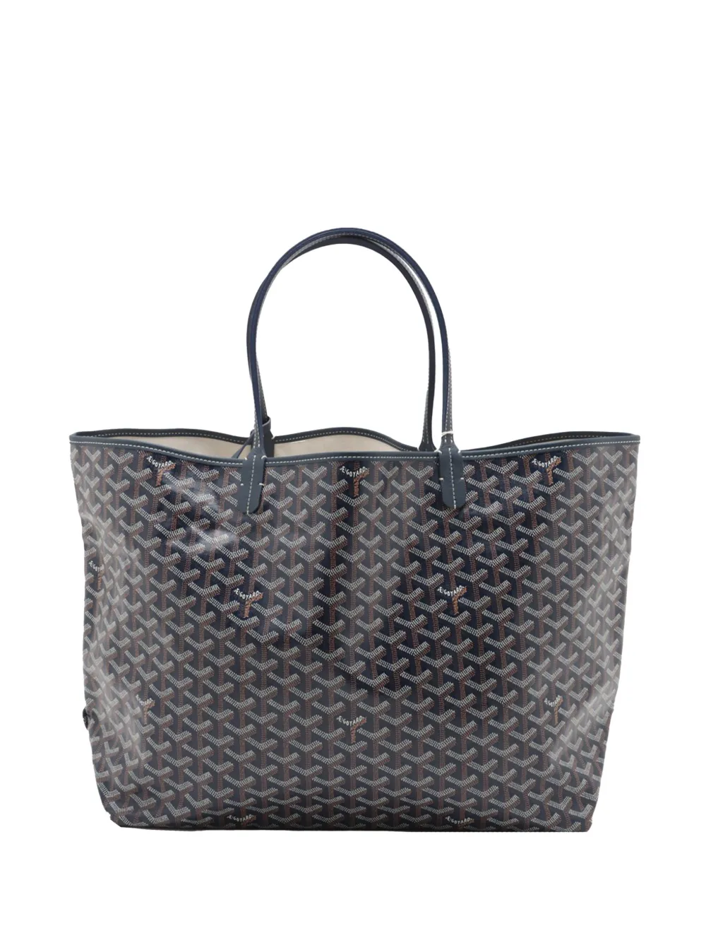 Pre-owned Goyard 2000-2025 Ine Saint Louis Gm Tote Bag In Blue