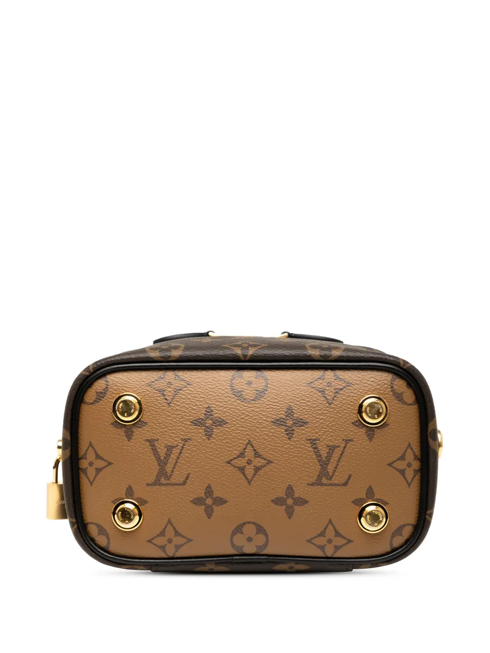 Pre-owned Louis Vuitton 2021 Monogram Reverse Vanity Pm Satchel In Brown