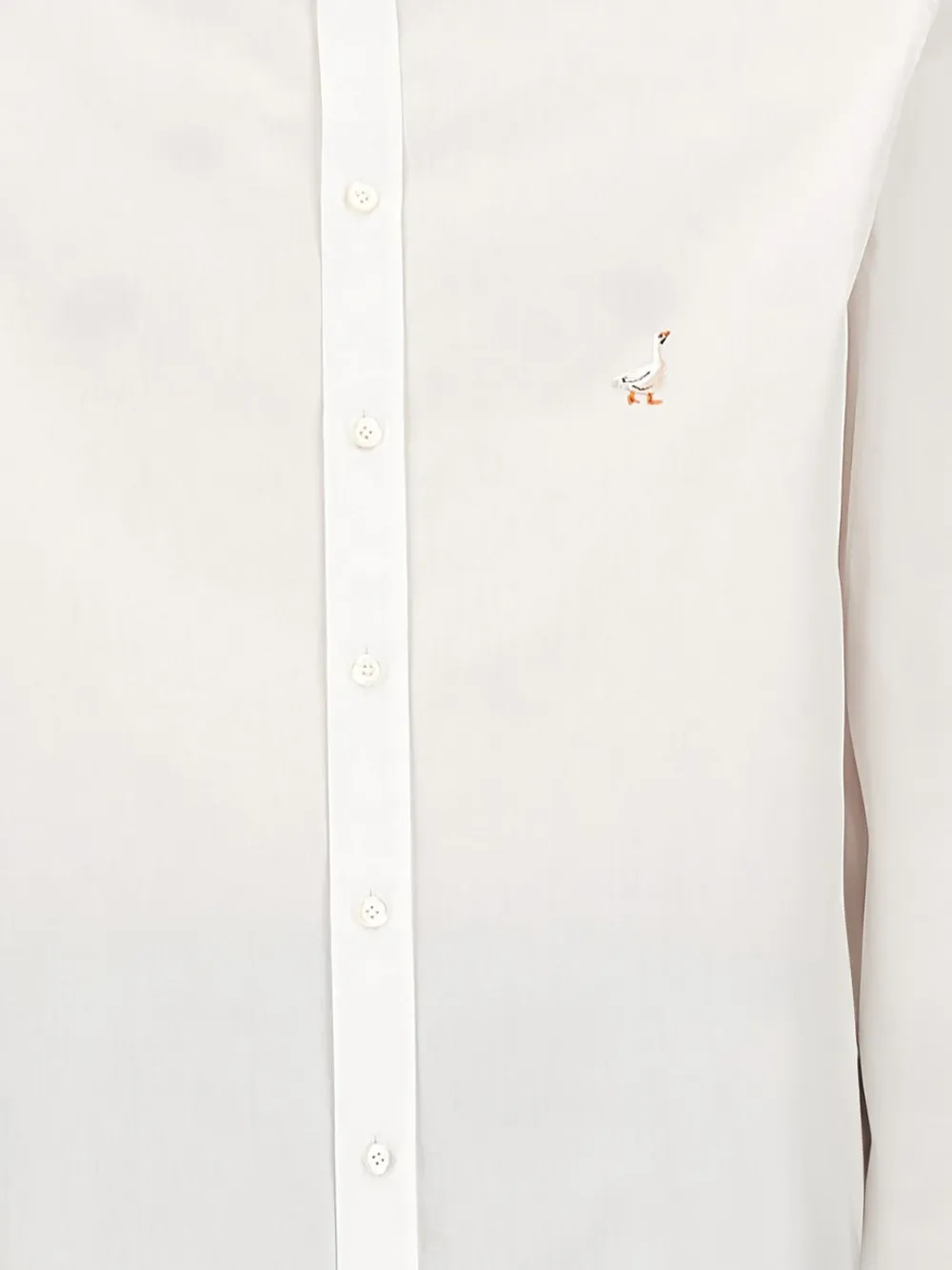 Moschino duck-embroidered shirt - Wit