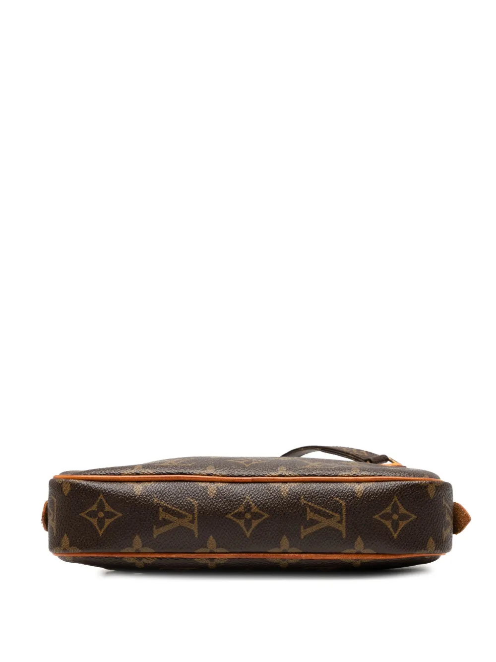 Pre-owned Louis Vuitton 1987 Monogram Pochette Marly Bandouliere Crossbody Bag In Brown