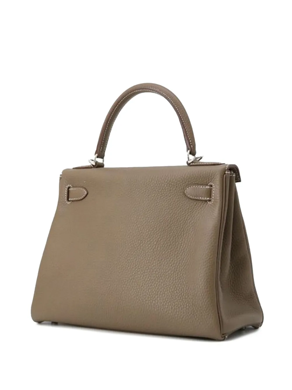 Pre-owned Hermes 2021 Togo Kelly Ii Retourne 25 Satchel In Brown