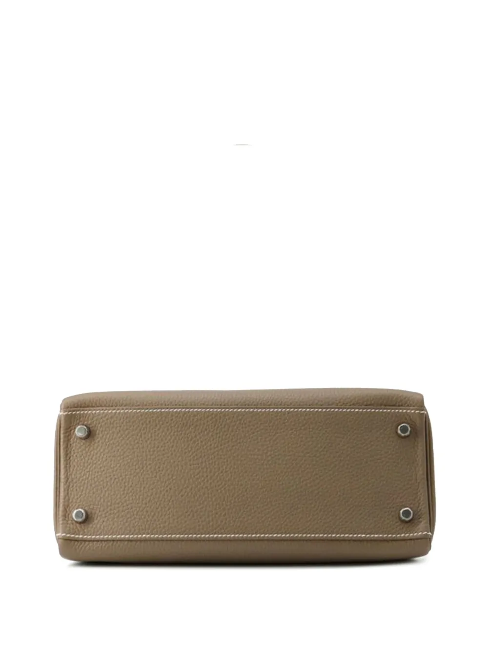 Pre-owned Hermes 2021 Togo Kelly Ii Retourne 25 Satchel In Brown
