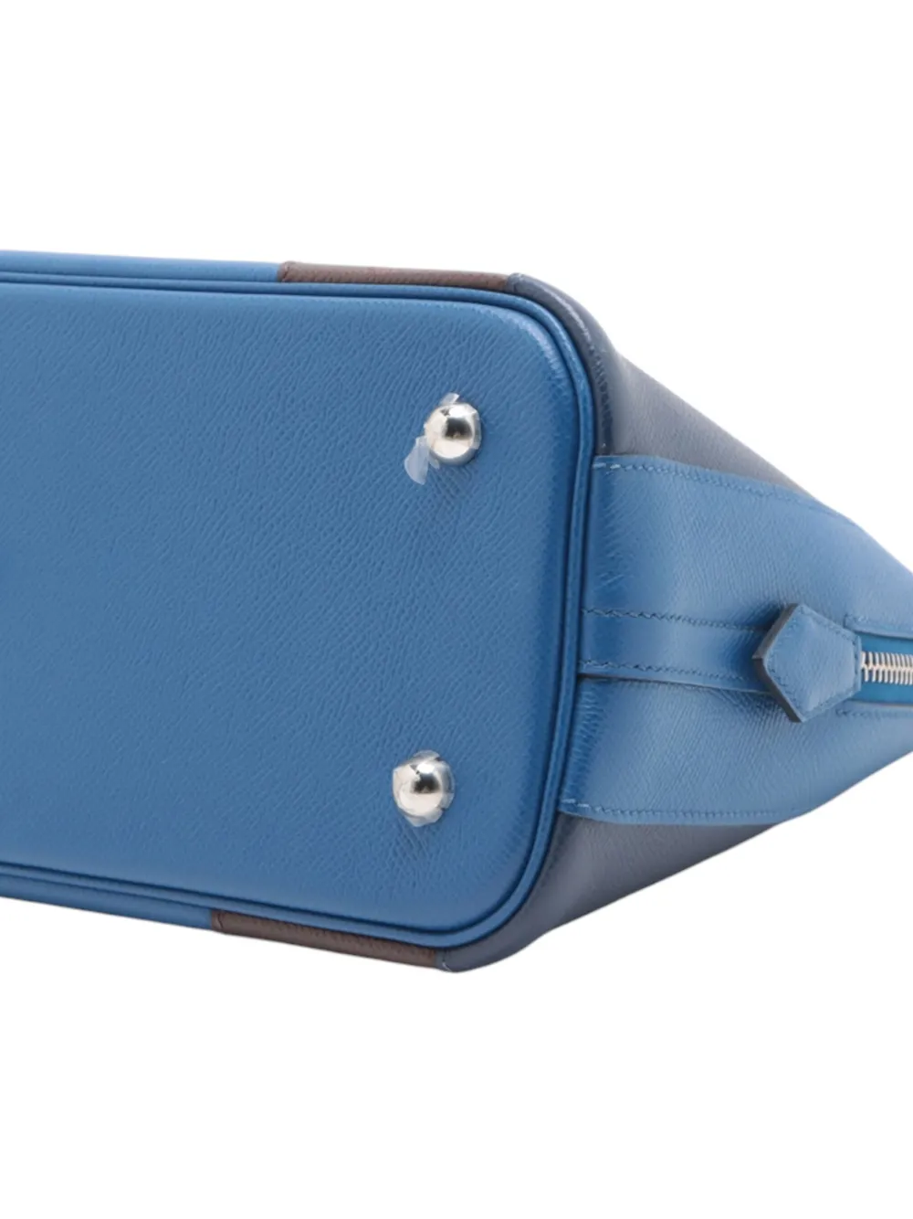 Pre-owned Hermes 2020 Epsom Rainbow Bolide 1923 30 Satchel In Blue