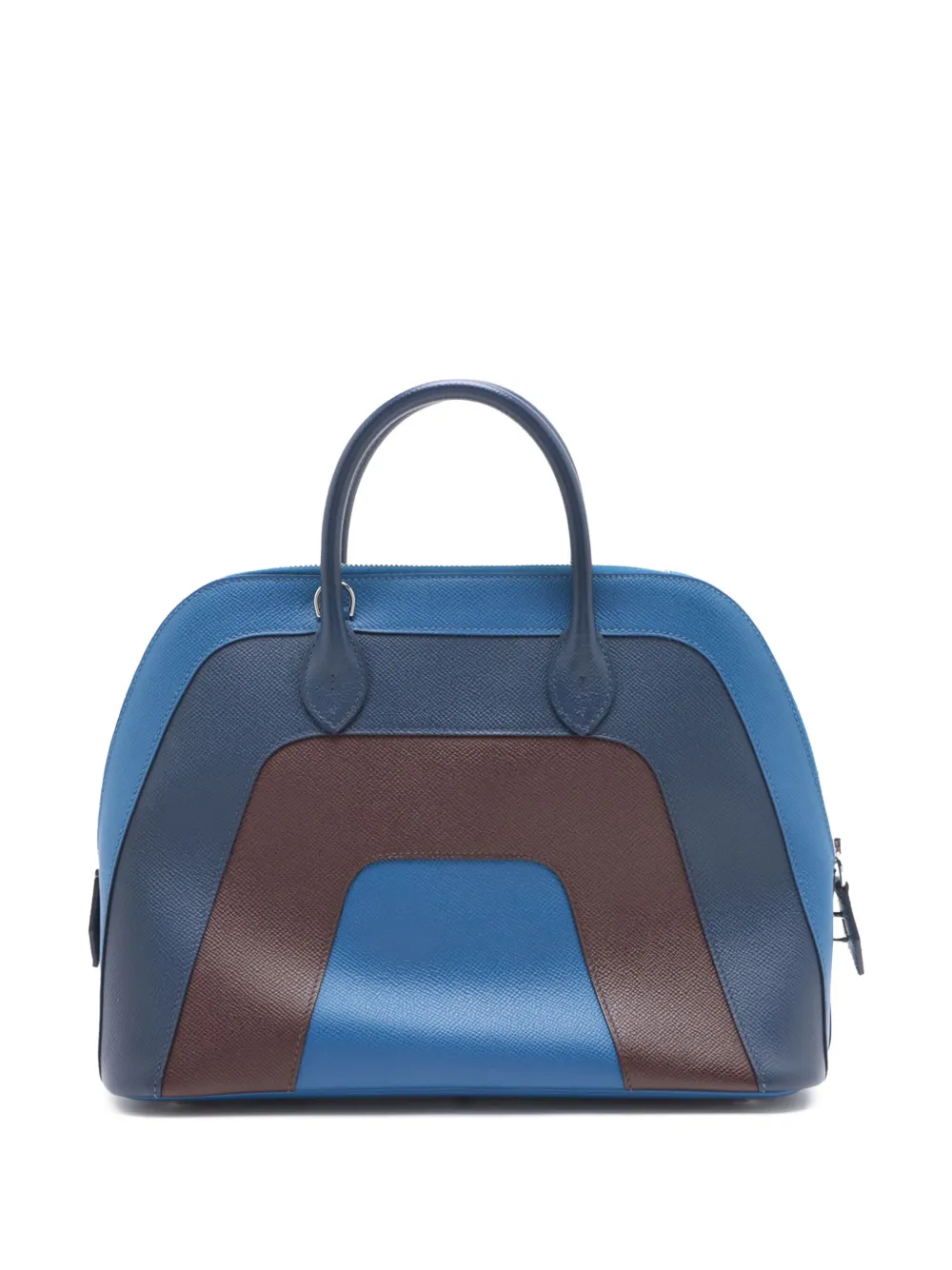 Pre-owned Hermes 2020 Epsom Rainbow Bolide 1923 30 Satchel In Blue