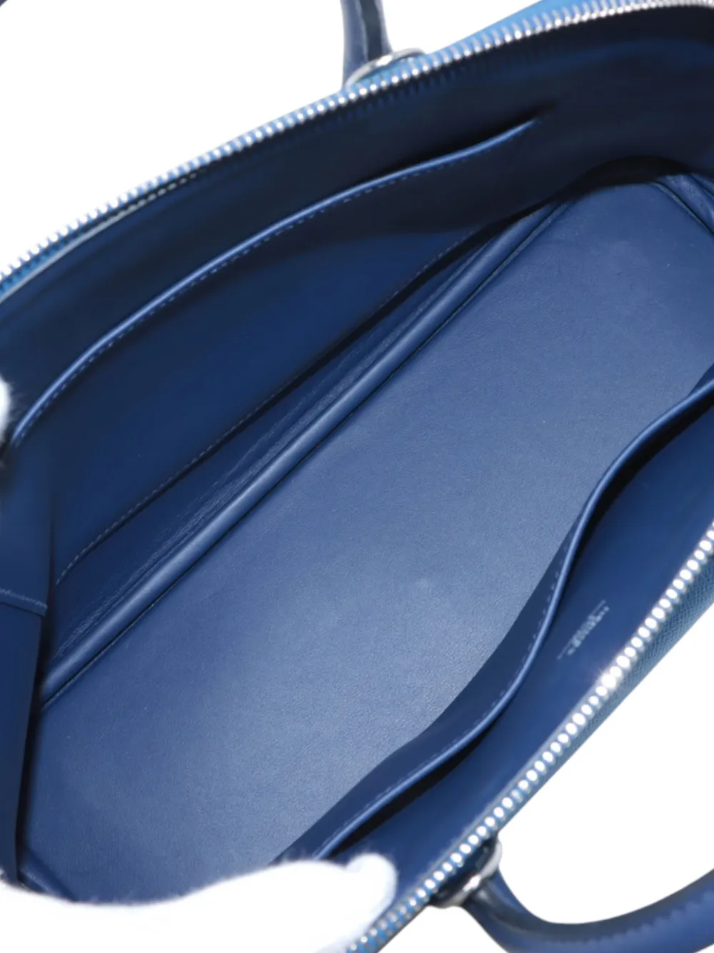 Pre-owned Hermes 2020 Epsom Rainbow Bolide 1923 30 Satchel In Blue