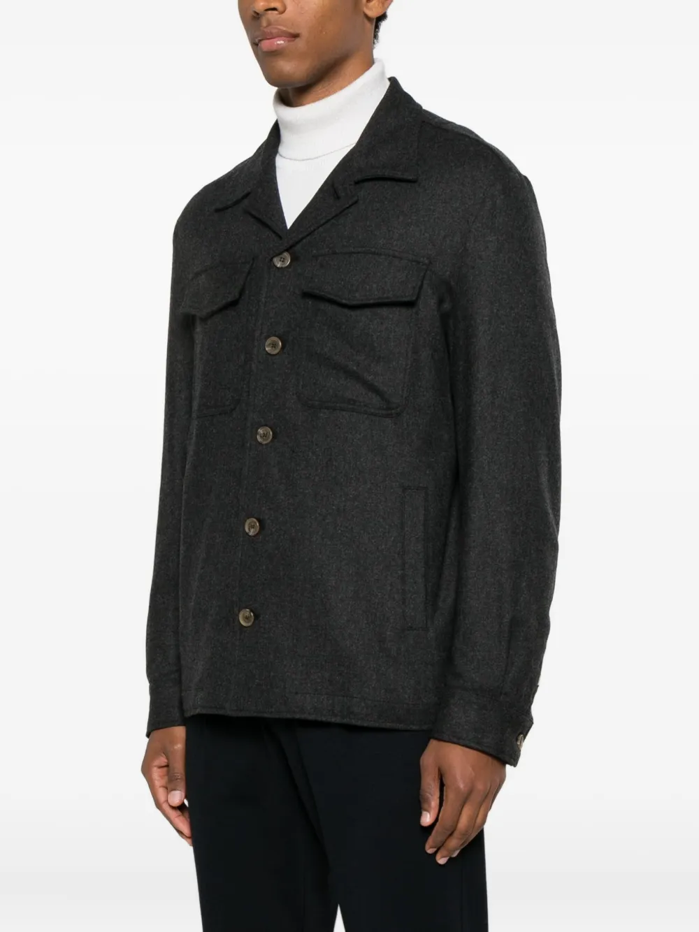  Myths Flap-pockets Buttoned Overshirt - Grey 