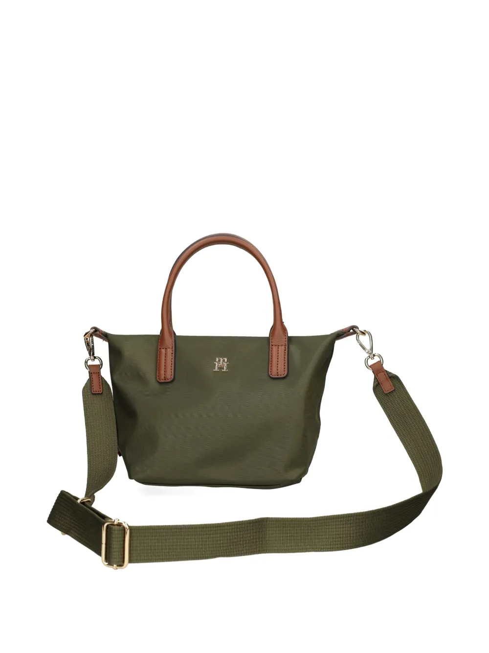 Tommy Hilfiger Webbing shopper met logoplakkaat Groen