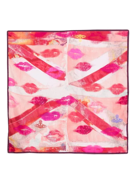 Vivienne Westwood Union Jack Kiss square scarf