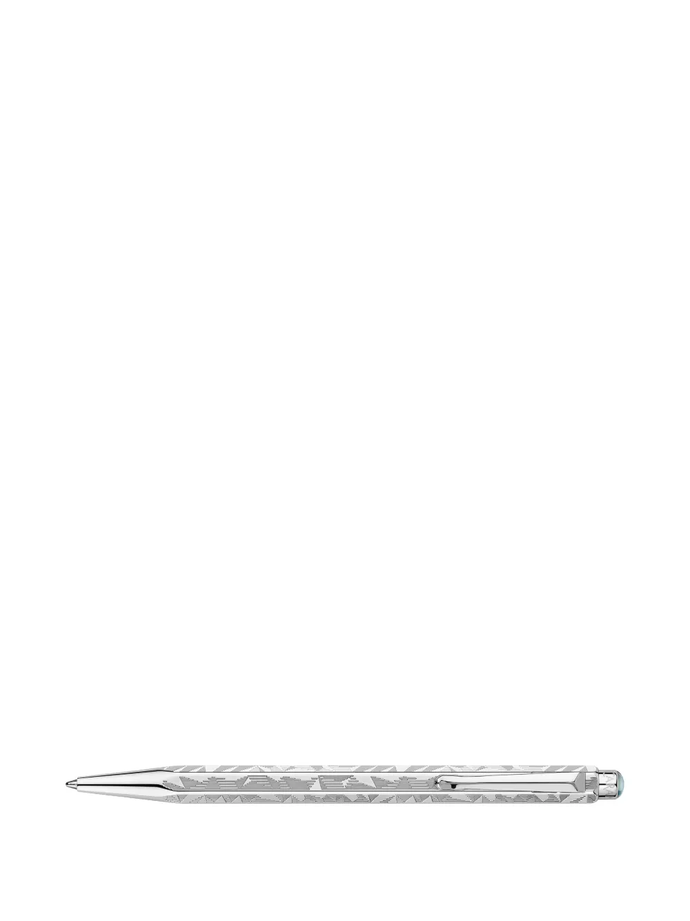  Caran D'ache Ecridor Ballpoint-pen Leather-case Set - Silver 