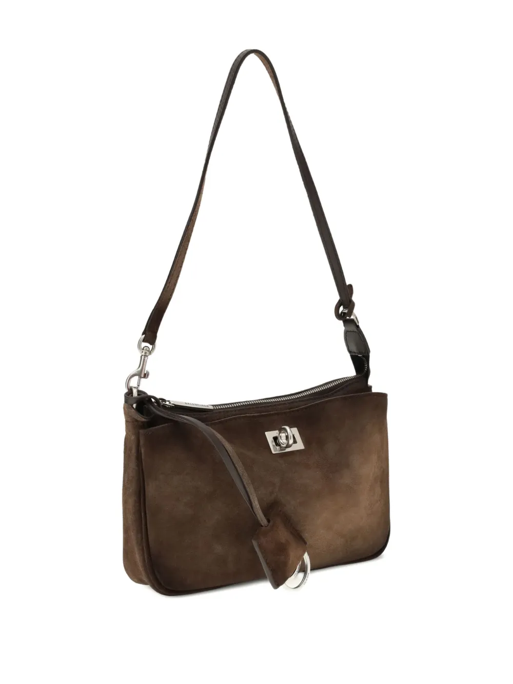 Balenciaga Rodeo suède schoudertas - Bruin