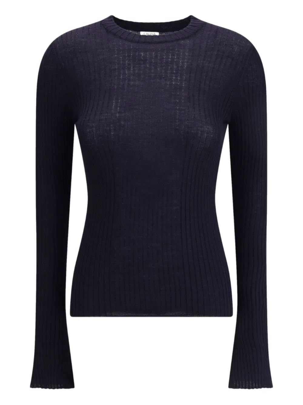 Cruna long-sleeved ribbed-knit top | Blue | Image 1