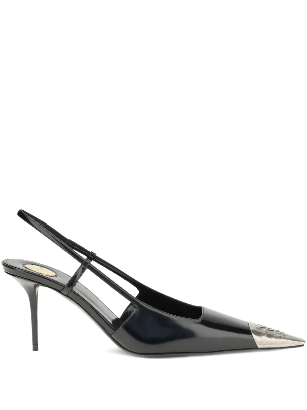 Saint Laurent 75mm pointed-toe slingback pumps | Black | Image 1