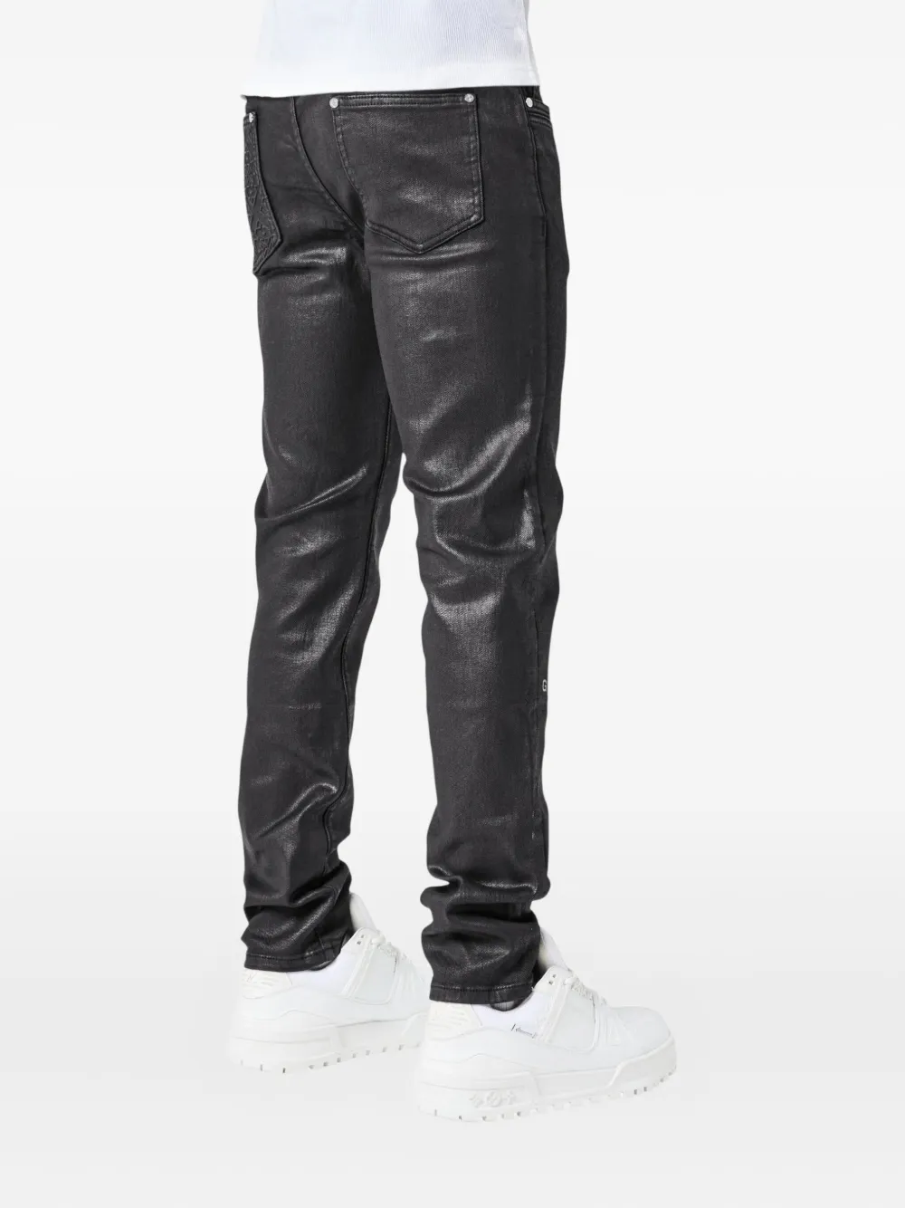 GUAPI Obsidian Back waxed jeans - Zwart