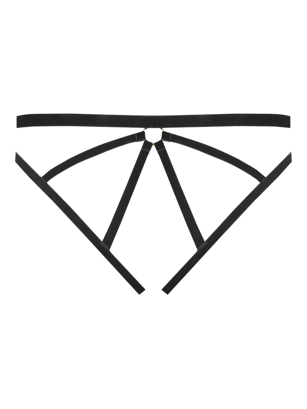 Maison Close Velvet Open Briefs In Black