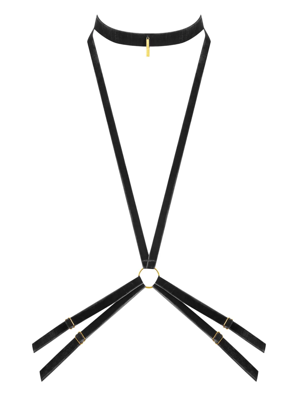 Maison Close Velvet Harness In Black