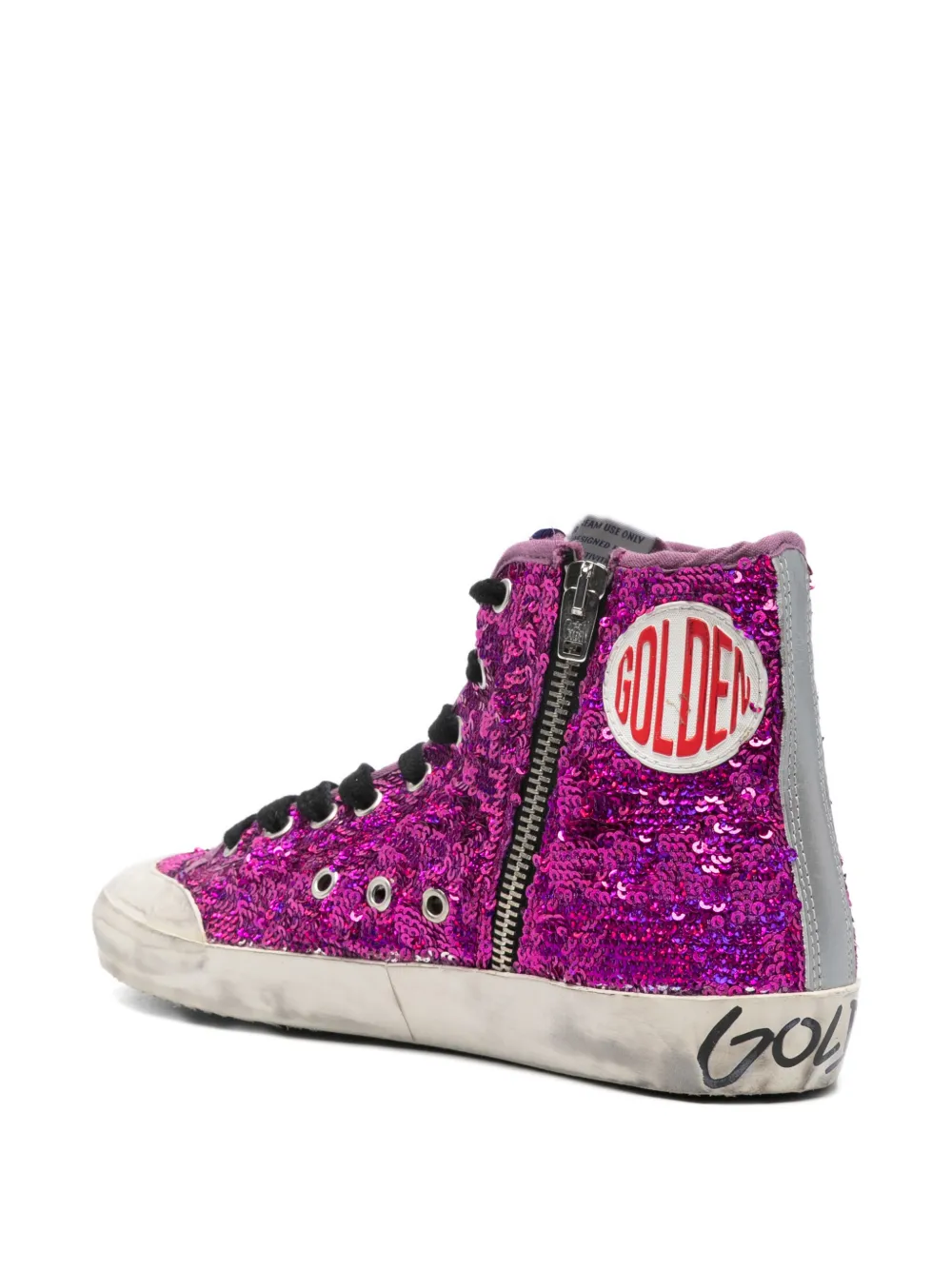 Golden Goose Francy Penstar Sequinned Sneakers In Purple
