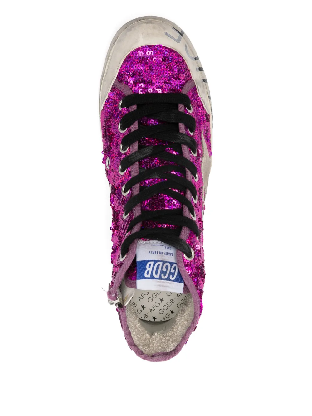 Golden Goose Francy Penstar Sequinned Sneakers In Purple