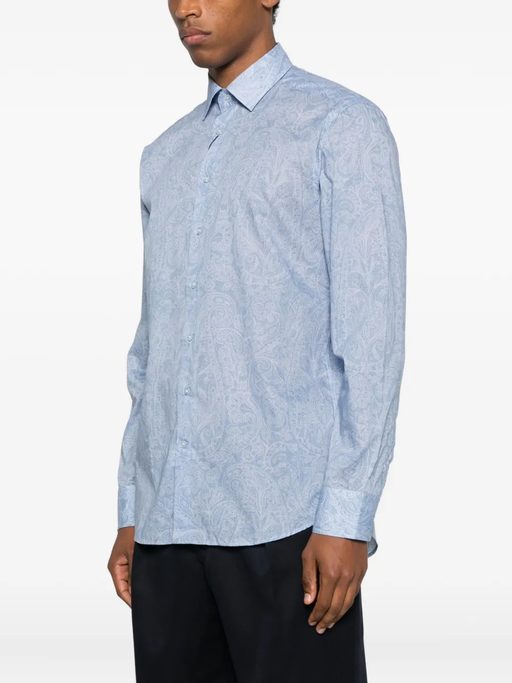 ETRO Overhemd met paisley-print Blauw