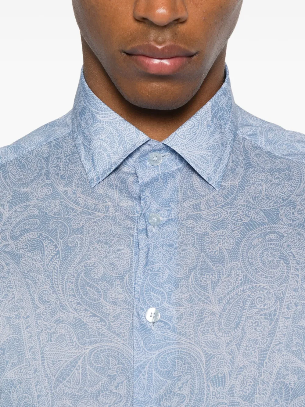 ETRO Overhemd met paisley-print Blauw