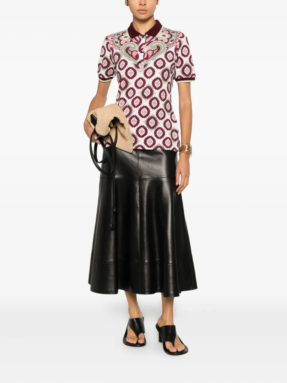 ETRO Polotop met patroon - Beige