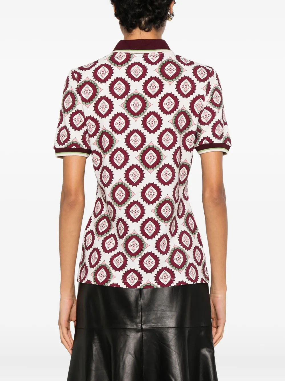 Etro Patterned Polo Top In Red