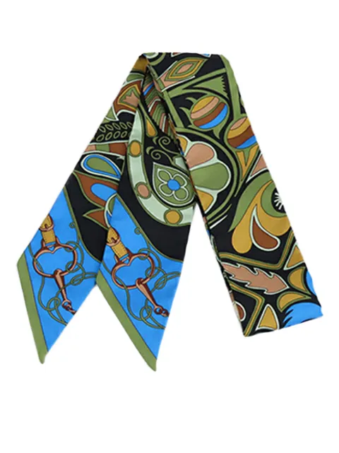 Hermès Pre-Owned 20th Century Folklore Silk Twilly Scarf scarves