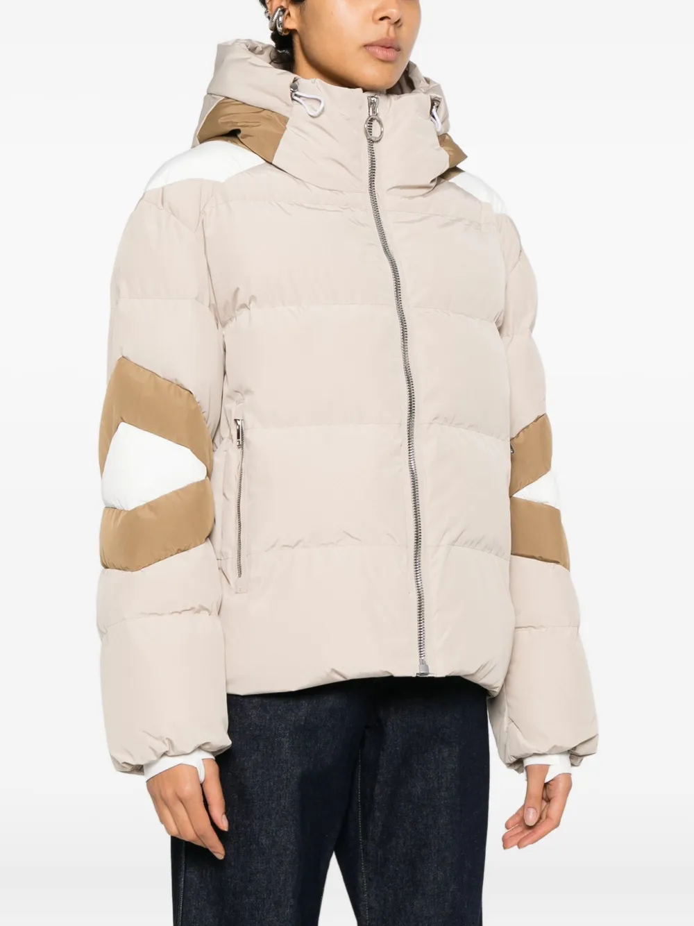 Fusalp Charloy Hooded Puffer Jacket In Neutral