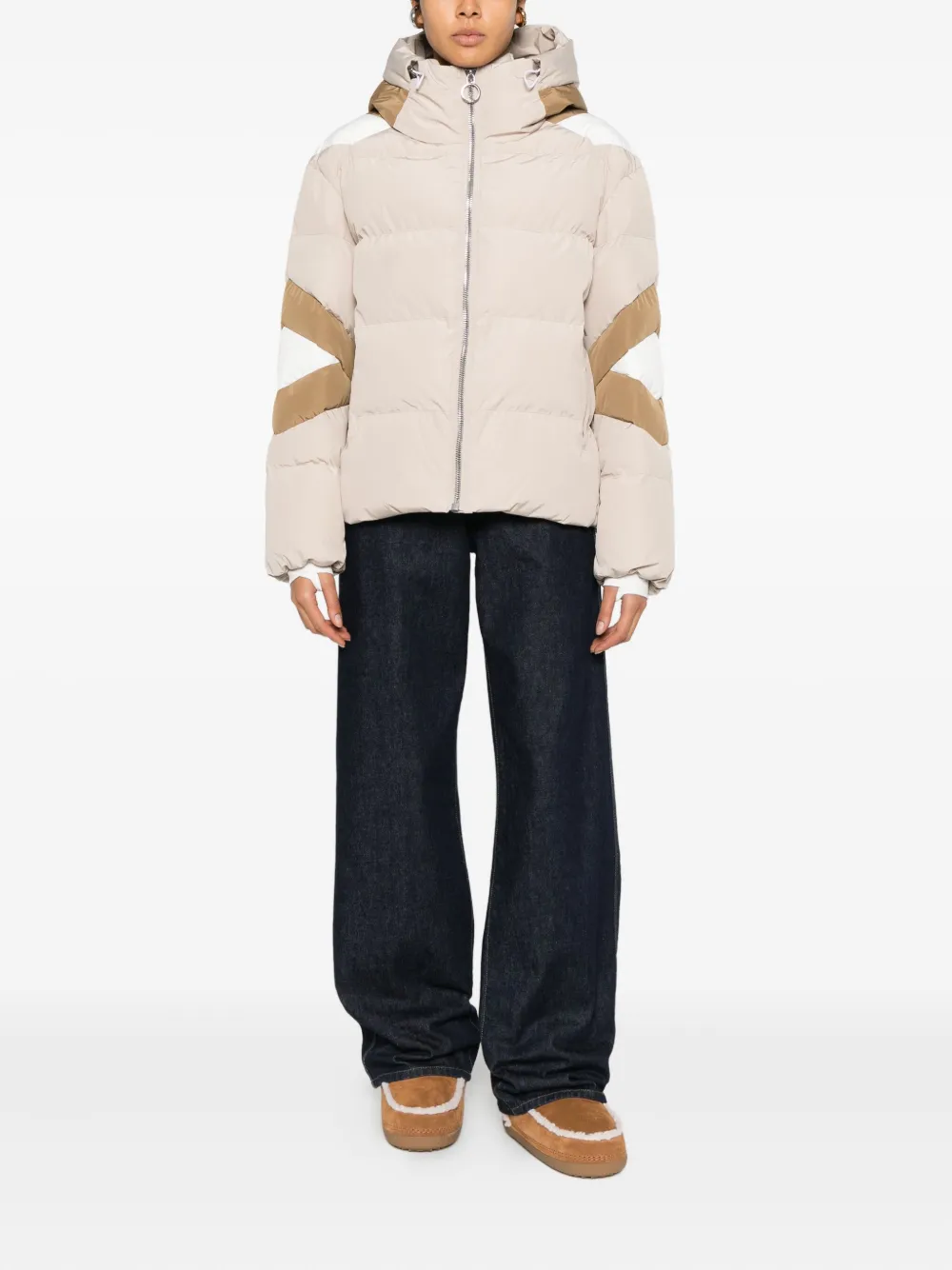 Fusalp Charloy Hooded Puffer Jacket In Neutral