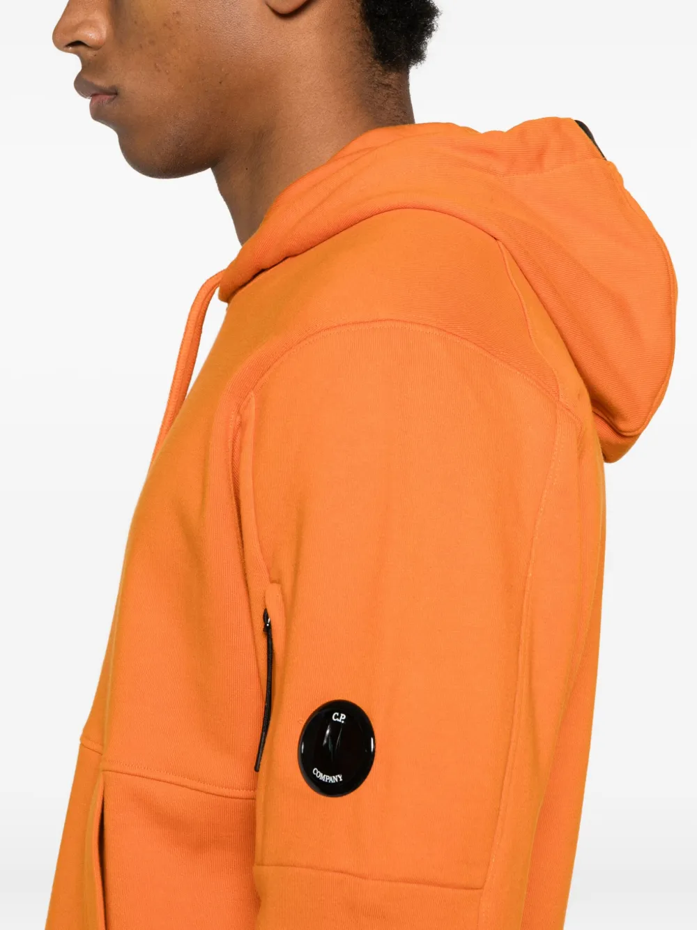 C.P. Company Hoodie met Lens-detail Oranje