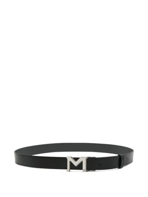 Montblanc logo-buckle leather belt